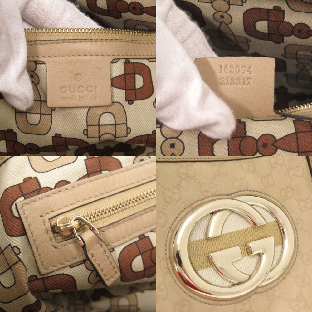 GUCCI Authentic Cream Leather Tote Bag - Picture 8 of 10